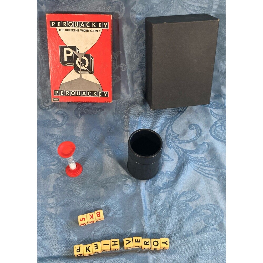 Perquackey Dice Word Game (1956 Lakeside Toys) 8313 Vintage Retro Board Games